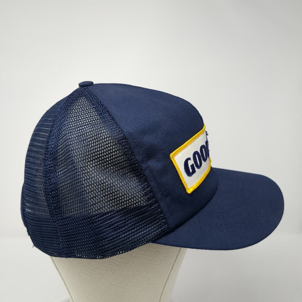 Goodyear Patch Snapback Mesh Back Trucker Hat Blu… - image 5